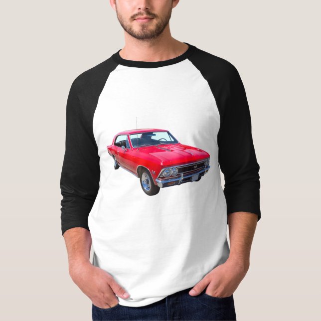 Camiseta Vermelho Chevy 1966 Chevelle SS 396 (Frente)