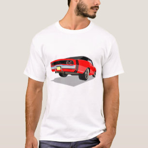 Camiseta Vermelho com o carregador das listras pretas "68