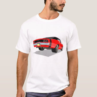 Camiseta Vermelho com o carregador das listras pretas "68