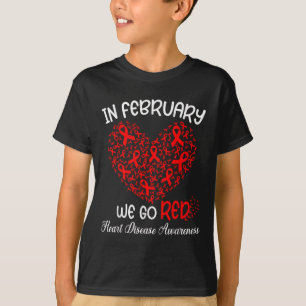Camiseta Vermelho - Consciência Americana do Mês do Coração