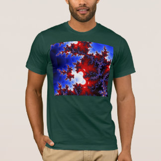 Camiseta Vermelho contra t-shirt azuis