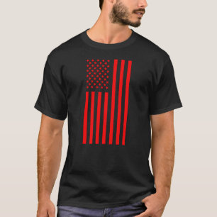 Camiseta Vermelho da Bandeira Americana 