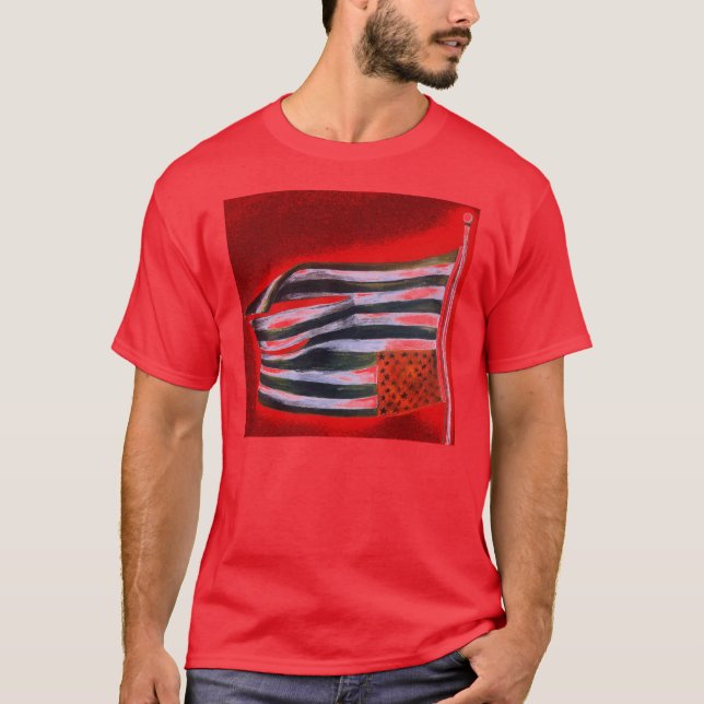 Camiseta vermelho da liberdade (Frente)