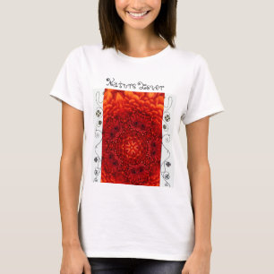 Camiseta VERMELHO DAHLIA FLOWER, Abstrato Floral Nature Lov