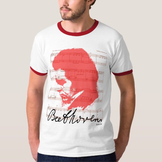 CAMISETA VERMELHO DE BEETHOVEN (Frente)