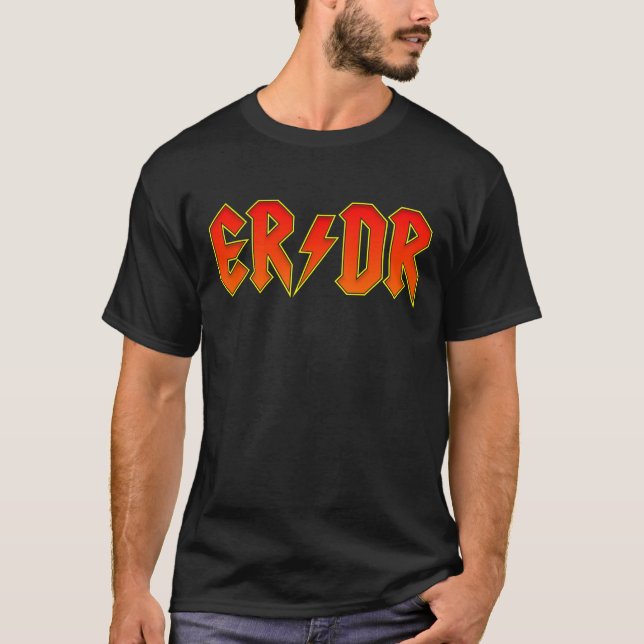 Camiseta Vermelho de ER/DR no preto (M/W/C) (Frente)