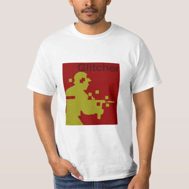 CAMISETA VERMELHO DE GLITCHER (Frente)