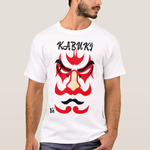 Camiseta Vermelho De Kabuki, Estético Japonês, Com Vintagem
