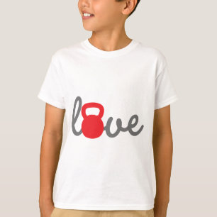 Camiseta Vermelho de Kettlebell do amor