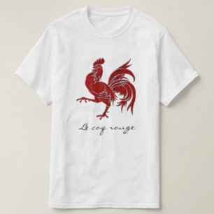 Camiseta Vermelho de Le coq o galo vermelho