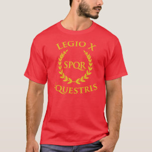 Camiseta Vermelho de Legio X Equestris com ouro