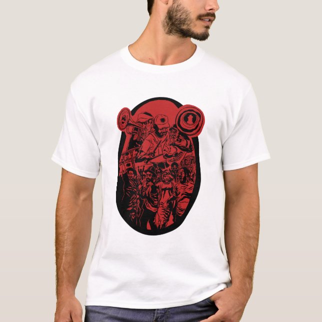 Camiseta VERMELHO de Nova Orleães do renascimento (Frente)