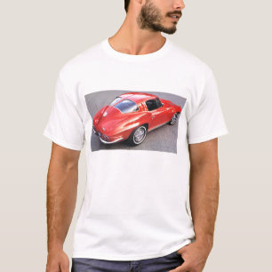 Camiseta Vermelho Dividir Janela Corvette Clássica