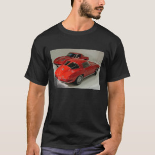 Camiseta Vermelho Dividir Janela Corvette Clássica