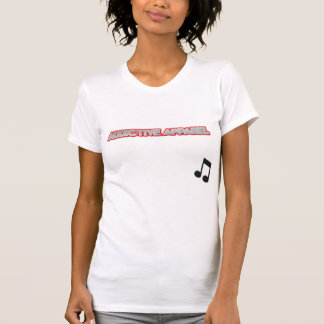 Camiseta Vermelho do bloco do LOGOTIPO do AA, o T cabido