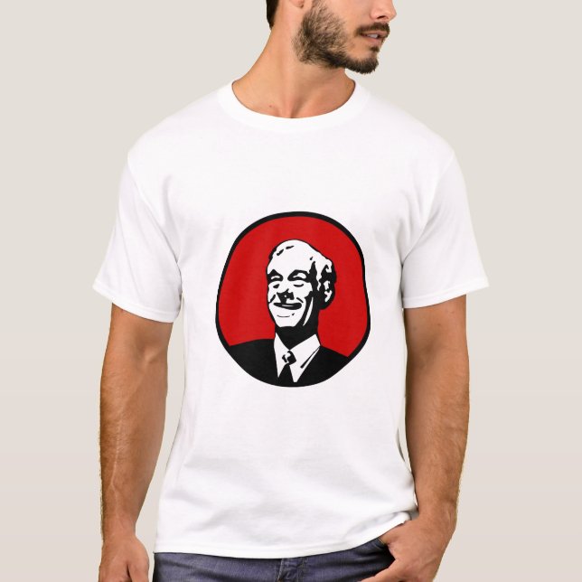 Camiseta Vermelho do círculo de Ron Paul (Frente)