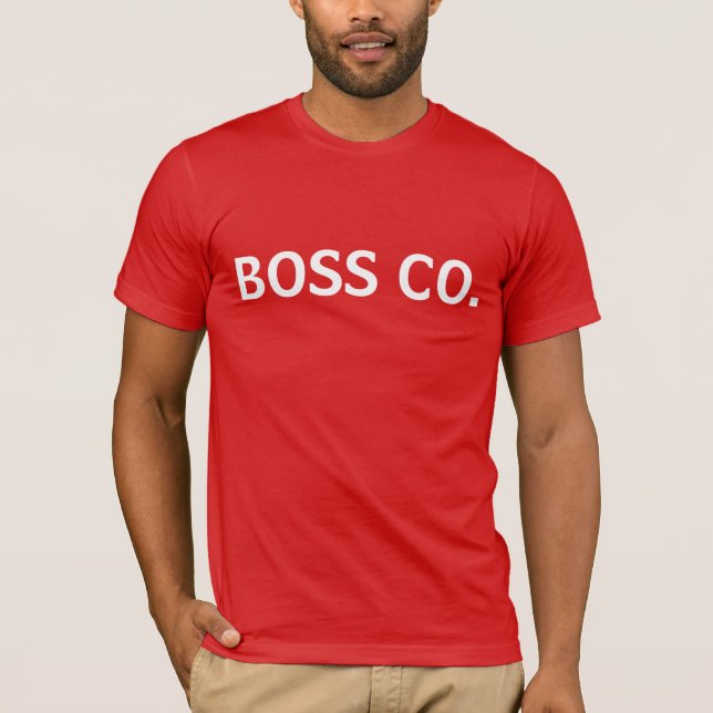 Camiseta Vermelho do CO. do chefe (Frente)