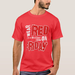 Camiseta Vermelho do desgaste em sexta-feira