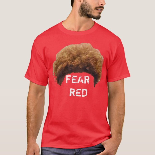 Camiseta Vermelho do medo de TBM (Frente)