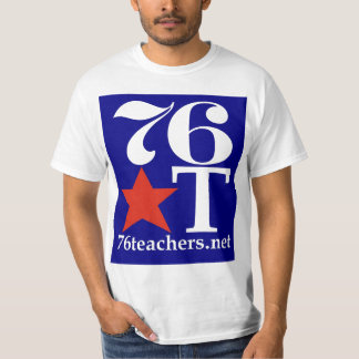 Camiseta vermelho do TShirt do valor 76Teachers no azul