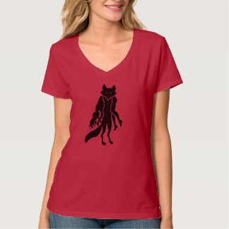 Camiseta Vermelho do v das ANTI mulheres do blfox do