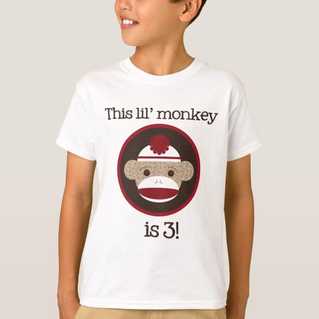 Camiseta Vermelho e macaco da peúga de Brown: Terceiro T do (Frente)