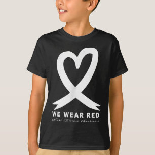 Camiseta Vermelho Em Fevereiro Doença Cardíaca Sensibilizaç