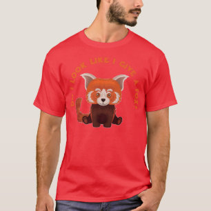 Camiseta Vermelho Engraçado Não se importa com humor divert