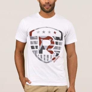 Camiseta Vermelho grande - homens - branco