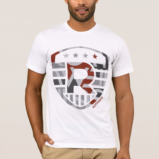Camiseta Vermelho grande - homens - branco (Frente)