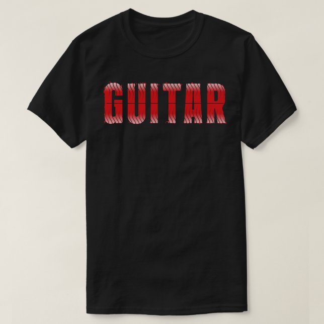 Camiseta Vermelho GUitar Burn (Frente do Design)