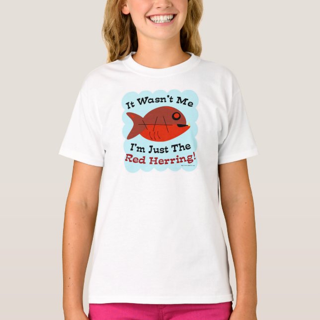 Camiseta Vermelho Herring Misterioso Livro Lover Dizendo (Frente)