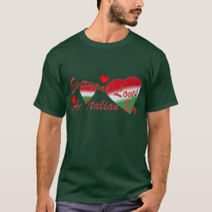 Camiseta Vermelho italiano do menino dos amores mim