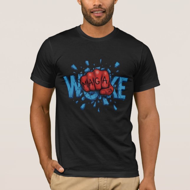 CAMISETA VERMELHO MAGA 28 PUNHO ATRAVESSA WOKE (Frente)