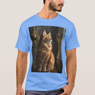 Camiseta Vermelho Maine Coon sonhador