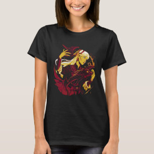 Camiseta Vermelho monstro do mar feminino