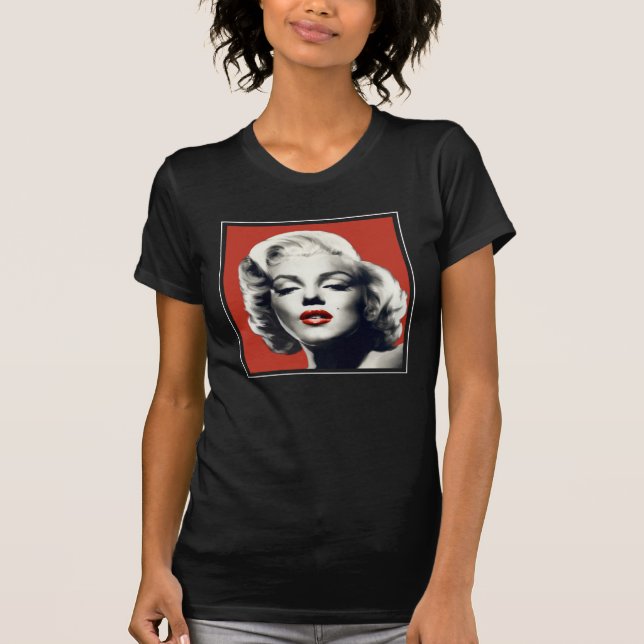 Camiseta Vermelho nos Lábios vermelhos Marilyn (Frente)