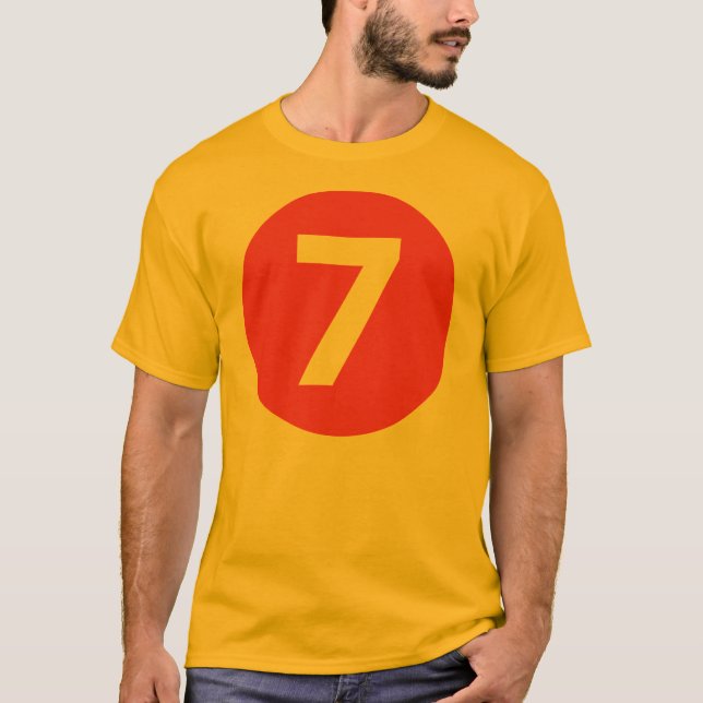 Camiseta Vermelho número sete (Frente)