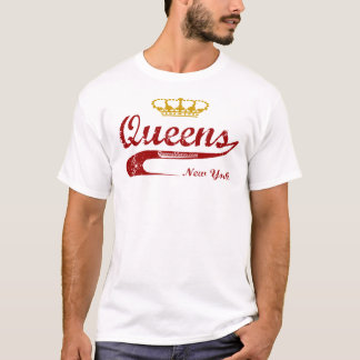Camiseta Vermelho & ouro - Queens, Nova Iorque NYC