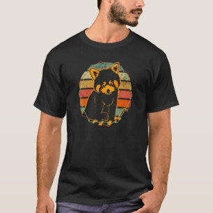 Camiseta Vermelho Panda Asiático Corante Animal Corado