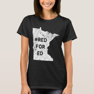 Camiseta Vermelho Para Ed Minnesota Professor Educação Públ