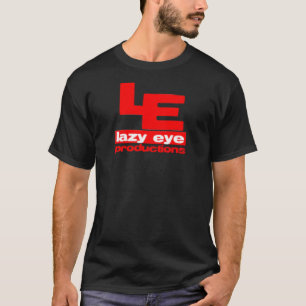 Camiseta Vermelho preguiçoso do logotipo do olho