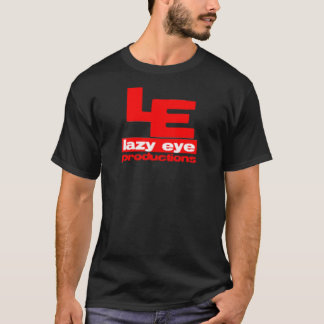 Camiseta Vermelho preguiçoso do logotipo do olho