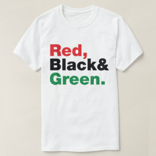 Camiseta Vermelho, preto & verde