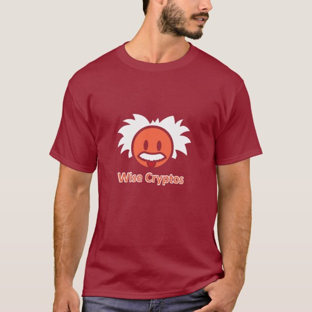 Camiseta Vermelho sábio do tshirt do cryptocurrency de (Frente)