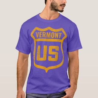 Camiseta Vermont - autoestrada norte-americana com um tronc