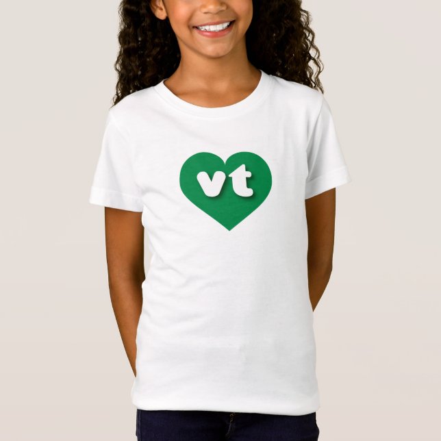 Camiseta Vermont Green Heart - Eu adoro vt (Frente)