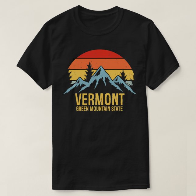Camiseta Vermont Green Mountain State (Frente do Design)