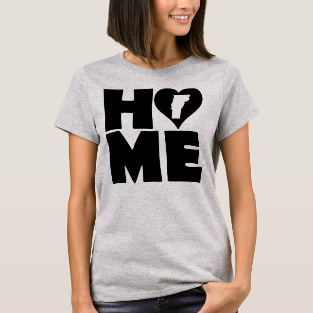 Camiseta Vermont Home Heart State (Frente)