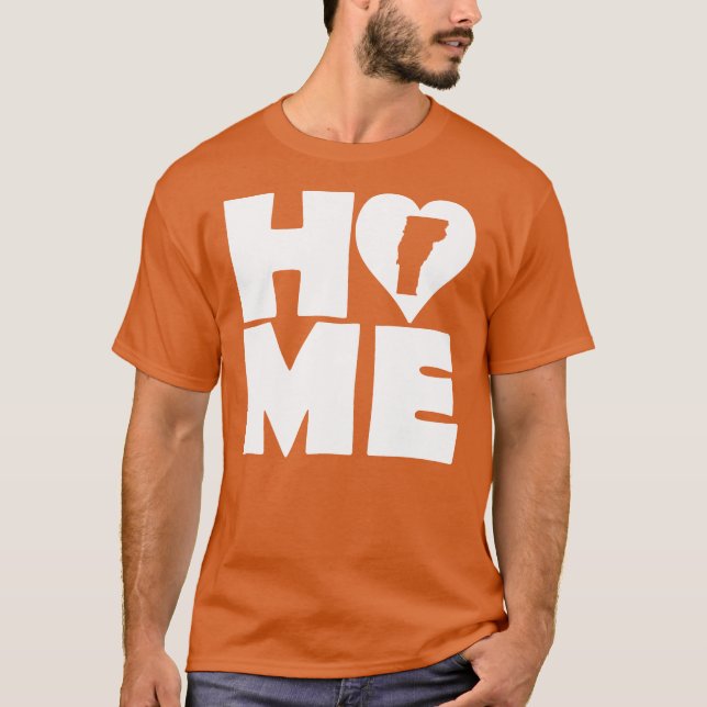 Camiseta Vermont Home Heart State Tees (Frente)